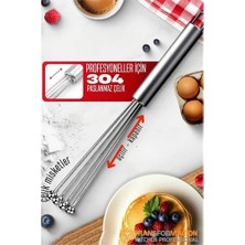 Bucuks Mey Ithalat® Çelik Misketli Yaylı Açılır Kapanır Çırpıcı 304 Paslanmaz Çelik Çırpıcı Çırpma Teli 721750