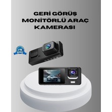 TKÇ Park Modlu 3 Kameralı Araç Kayıt Cihazı 1080P Ön Kamera 2’’ Ekran
