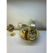 Serpilin Ayakkabıları Rovigo Önü Çiçek Süslü Uzun Topuklu