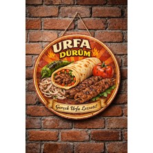 Mayeka Urfa Dürüm Retro Temalı Kebapçılar Restoranlar Lokantalar Için Ahşap Duvar Kapı Dekoratif Süs Tablo