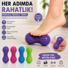 Eşya Dünyası Dikenli Fıstık Masaj Topu – El, Ayak ve Vücut Masaj Aleti | Refleksoloji & Kas Gevşetici Roller