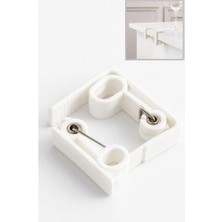 Nacario Mey Ithalat® Masa Örtüsü Mandalı Kavisli Plastik 2'li Yaylı Klips 722499