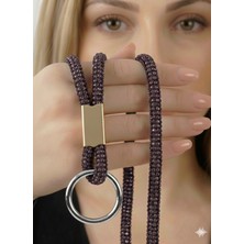 Case Collection Taşlı Telefon Askısı Boyun Için Ipli Strap 100CM