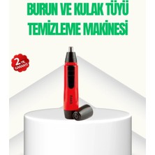 TKÇ Kulak Burun Tüy Temizleme Makinası Pilli Kırmızı Ergonomik