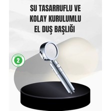 TKÇ Kolay Montajlı 3 Modlu Yüksek Basınç Duş Başlığı