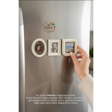 Bi Home Mini Çerçeve Magnet 3'lü Seti 3D Baskı Buzdolabı Süsü Dekoratif Fotoğraf Magnet Hediyelik Ev Dekorasyon Magnet Set