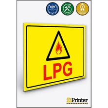 ZiPrinter Lpg Isg Uyarı Levhası Dekota 15X21 cm