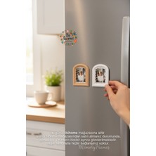 Bi Home Mini Çerçeve Magnet Seti 2'li Farklı Renkler Buzdolabı Magnet Fotoğraf Çerçevesi Dekoratif Ev Ofis Süsü Hediyelik