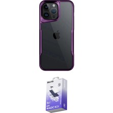 Elektronikçim Ieg™ iPhone 14 Pro Max Kılıf Akış Çizgi Koleksiyonu - Siyah Bilvis 5in1 5d Magic Hayalet Cam