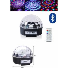 TKÇ Küre Disko Topu Müzik Çalar Renkli Lazer Işıklı Bluetooth Disko Parti Işığı Kumandalı