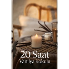 Thinborne Vanilya & Coconut Kokulu Mum - 20 Saat Etkili Doğal Bitki Bazlı Aromaterapi Mumu Cam Bardak Dekoratif Mum