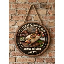 Mayeka Adana Dürüm Temalı Kebapçılar Restoranlar Lokantalar Için Ahşap Duvar Kapı Dekoratif Süs Tablo