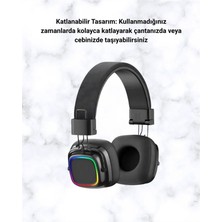 TKÇ Renkli Işık Efektli Bluetooth 5.3 Müzik Kulaklığı
