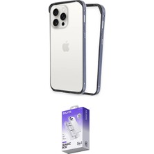 Elektronikçim Ieg™ iPhone 15 Pro Max Kılıf Pusula Asil Koleksiyonu - Siyah Bilvis 5in1 3D Magic Cam Ekran Koru