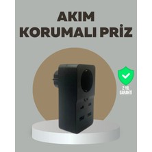 TKÇ Akıllı Akım Dengelemeli Priz 2500W 4 USB Type C Çıkışlı