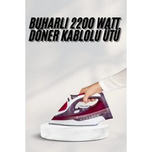 TKÇ Yeni Nesil Kırmızı Buharlı Ütü 2200 Watt Seramik Tabanlı Yüksek Buhar Gücü