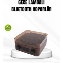 TKÇ Bluetooth Hoparlörlü Gece Lambası Dijital Saat ve Ambiyans Işığı Çok Amaçlı