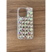 Case Collection Iphone 13 Pro Uyumlu Kristal Taşlı Slikon Kılıf (Handmade)