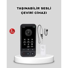 TKÇ Taşınabilir Akıllı Sesli Çeviri Cihazı – 139 Dil Desteği, Dokunmatik Ekran