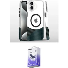Elektronikçim Ieg™ iPhone 16 Kılıf Iz Asil Prime - Siyah Bilvis 5in1 5d Magic Hayalet Cam Ekran Koruyucu Elk-