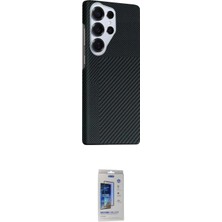Elektronikçim Ieg™ Galaxy S24 Ultra Kılıf Kozmos Klasik Prime - Siyah Durable Full Glue Curved Cam ELK-34863