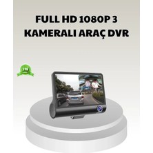TKÇ Araç Dvr Kamerası 3’lü 170° Geniş Açılı Full Hd ve Park Destekli