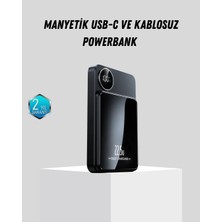 TKÇ Manyetik Güç Bankası 15W Kablosuz 20W Pd Hızlı Şarj