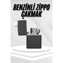 TKÇ Hediyelik Zarif  Siyah Benzinli Çakmak