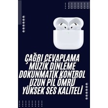 TKÇ Bluetooth Kulaklık Beyaz Çağrı Cevaplama Dokunmatik Kontrol Kablosuz