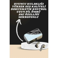 TKÇ Aynalı Bluetooth Kulaklık ve 7 Kordonlu Akıllı Saat Dijital Göstergeli Uzun Pil Ömrü