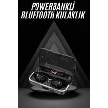 TKÇ Bluetooth Kulaklık Dijital Şarj Göstergeli Powerbankli Bass Özellikli Kablosuz Kulakiçi 5.1 Mik