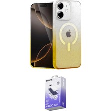 Elektronikçim Ieg™ iPhone 12 Kılıf Eksen Minimal Özel Seri - Siyah Bilvis 5in1 5d Magic Hayalet Cam Ekran Kor