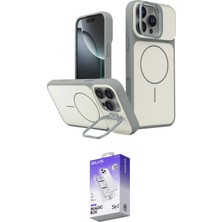 Elektronikçim Ieg™ iPhone 16 Pro Max Kılıf Iz Modern Prime - Siyah Bilvis 5in1 3D Magic Cam Ekran Koruyucu El