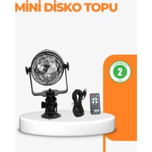 TKÇ 3 Renk 7 Mod Döner Disko Topu Işık