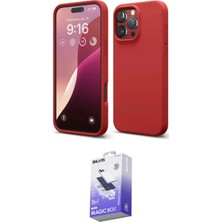 Elektronikçim Ieg™ iPhone 16 Pro Max Kılıf Kozmos Yansıma Özel Seri - Siyah Bilvis 5in1 5d Magic Hayalet Cam