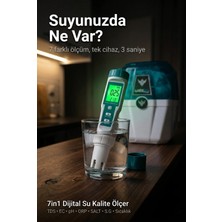 Watalina 7in1 Dijital Su Kalite Ölçüm Cihazı Tds Ec Ph Orp Metre Sıcaklık Ölçer