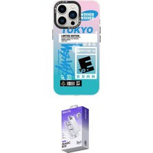 Elektronikçim Ieg™ iPhone 14 Pro Max Kılıf Siluet Çizgi Koleksiyonu - Siyah Bilvis 5in1 3D Magic Cam Ekran Ko