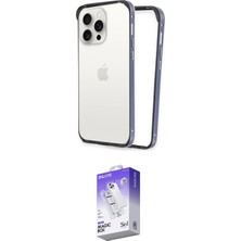 Elektronikçim Ieg™ iPhone 15 Pro Kılıf Pusula Asil Koleksiyonu - Siyah Bilvis 5in1 3D Magic Cam Ekran Koruyucu