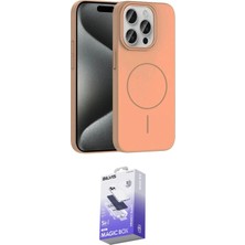 Elektronikçim Ieg™ iPhone 15 Pro Max Kılıf Siluet Doku Özel Seri - Siyah Bilvis 5in1 5d Magic Hayalet Cam Ekr