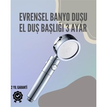 TKÇ Paslanmaz Çelik Çok Fonksiyonlu El Duş Başlığı – 3 Modlu Püskürtme Seçeneği