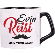 Evin Reisi Evin Hanımı Çift Kişilik Afilli Kupa Bardak Seti Aileye Hediye Anne Baba Hediyesi Kupa Bardağı