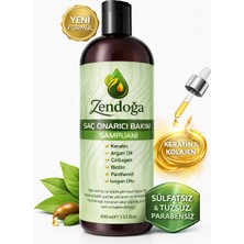 Yoğun Keratin & Kolajen Kompleks Onarıcı Şampuan - Doğal, Sülfatsız & Tuzsuz 400 ml