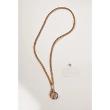 Case Collection 130CM (Çapraz Kullanım Için Özel) Charmı Kristal Taşlı Askısı Taşlı Boyun Uygun