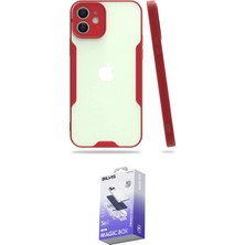 Elektronikçim Ieg™ iPhone 12 Kılıf Atlas Asil Serisi - Siyah Bilvis 5in1 5d Magic Hayalet Cam Ekran Koruyucu E