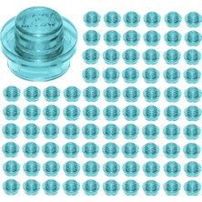 LEGO Yedek Parçalar: Plate Round: 100 Adet 1x1 Plate Round Parts Şeffaf Mavi - Translight Blue 4073