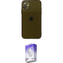 Elektronikçim Ieg™ iPhone 12 Kılıf Ahenk Doku - Siyah Bilvis 5in1 3D Magic Cam Ekran Koruyucu ELK-34863
