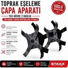 Staxx Power Tüm Modellere Uyumlu Toprak Eşeleme Çapa Aparatı 2 Başlık 26X9 Diş Tırpan Uyumlu Şanzımansız