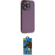 Elektronikçim Ieg™ iPhone 14 Pro Kılıf Siluet Minimal Özel Seri - Siyah 18D Cam Ekran Koruyucu ELK-34863