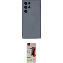Elektronikçim Ieg™ Galaxy S23 Ultra Kılıf Ahenk Serisi - Siyah Autokit 5in1 Fiber Hayalet Cam Ekran Koruyucu E