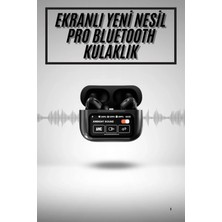 TKÇ Yeni Nesil Anc Özellikli Çağrı Cevaplayan Dokunmatik Ekranlı Bluetooth Kulaklık Siyah